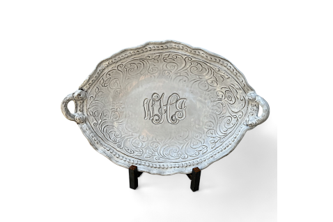Small Lizzy Veronica Server with Handles in Antique White 