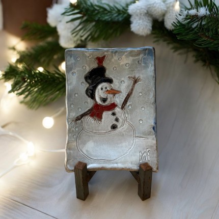 Southern Life Tray, Snowman