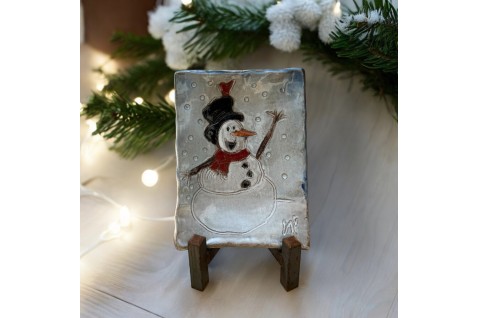 Southern Life Tray, Snowman