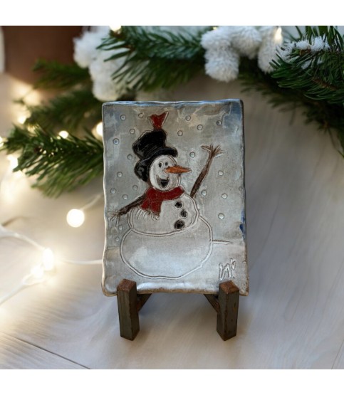 Southern Life Tray, Snowman