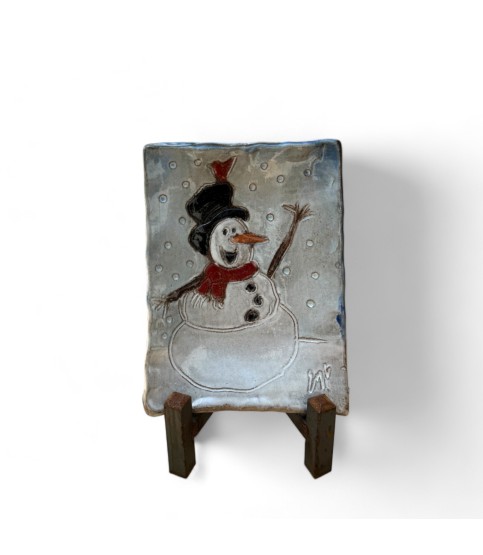 Southern Life Tray, Snowman