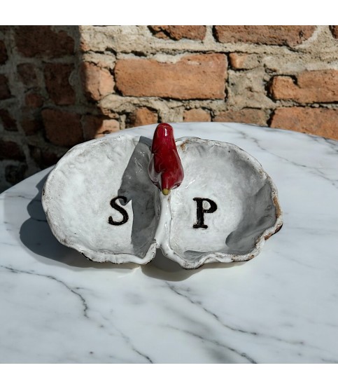 Salt & Pepper Cellar w/Bird