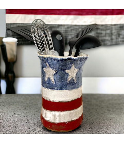 Utensil Holder - Flag