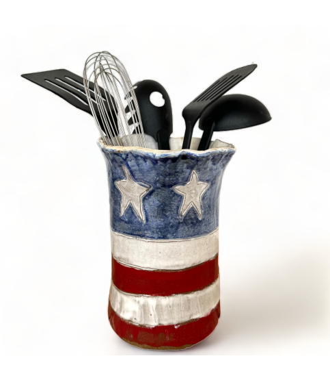 Utensil Holder - Flag