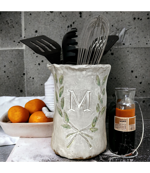 Utensil Holder  w/Initial