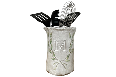 Utensil Holder  w/Initial