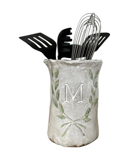 Utensil Holder  w/Initial