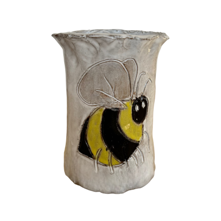 Vase 7" X 6" Bumble Bee