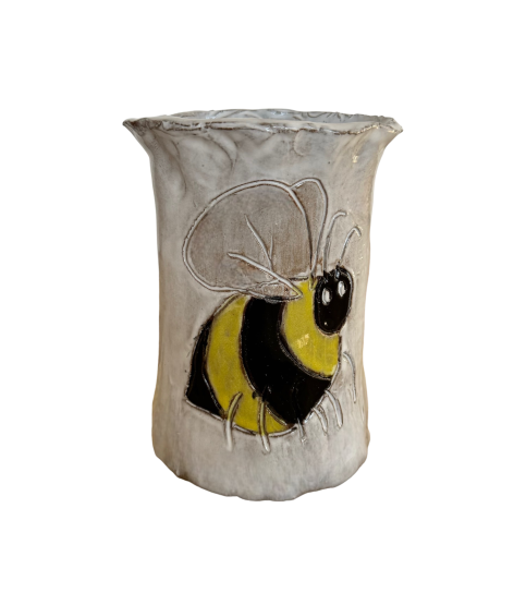 Vase 7" X 6" Bumble Bee