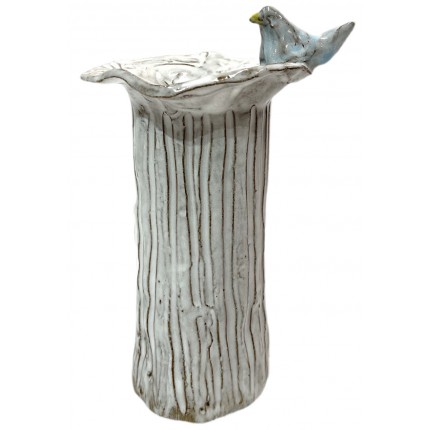 Vase 7.5" Tall w/Blue Bird