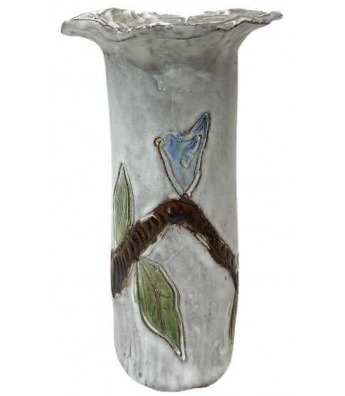 Vase 7.5" Tall Blue Bird on Branch